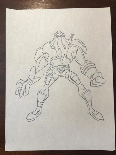 10 BEN 10 ORIGINAL PENCIL ARTWORK CREATED FOR CARTOON NETWORK'S STYLE GUIDES - Picture 3 of 11