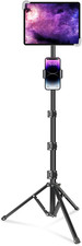 Ipad Tripod Stand, 65 Inch Height Adjustable Stand Holder with 360 Rotating Floo