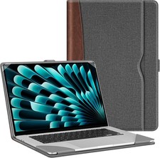 Sleeve Case for MacBook Air 15 Inch A3448 2025 2026 PU Leather Folio Book Cover
