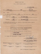 USS North Carolina Standard Leave Form Original Ships Paperwork. Oct 19, 1945.