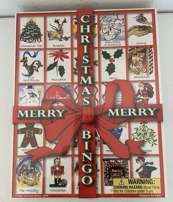 Merry Merry Christmas Bingo Game by Lucy Hammett Games 2-6 Player USA New Sealed