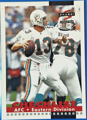 1996 Score - Dan Marino - Miami Dolphins - Checklist - #269 - AFC Eastern Divisi