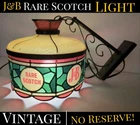 ✨VINTAGE✨ J&B Rare Scotch Advertising Lamp Plastic Tiffany Stained Glass-Style