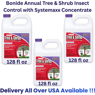 Bonide 611 Annual Tree and Shrub Insect Control 1 Gallon- Kill borers- Pack of 3