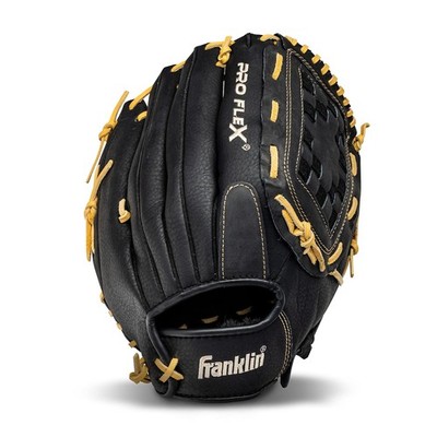 Franklin Sports Pro Flex Right Hand Throw Glove, 13-Inch, Black/Brown