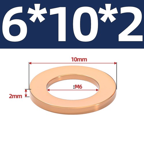 M3 - M60 Metric Copper Sealing Washers Flat Gasket Rings Form A DIN 7603 A - - Picture 35 of 135