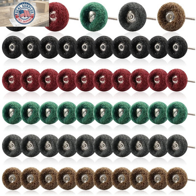50 Pcs Abrasive Buffing Wheels, 1 Inch Abrasive Buffing Polishing Wheels Burr fo