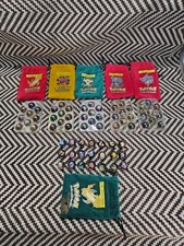 Vintage 1999-2000 Toybiz Pokemon Marble Lot Of 66 Marbles And Pouches