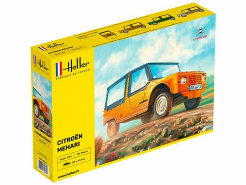 Maquette Heller Citroën Mehari 1/24 pour diorama de plage et vacances vintage