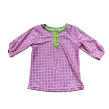Cabana Life Rash Guard Kids Pink Excellent Geometric Henley Swim Top SIZE 5