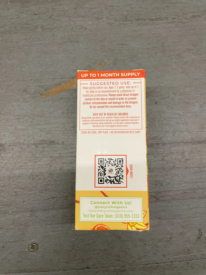 MaryRuth Organics детские капли витамина С, апельсиновая ваниль | 1 жидкая унция | быстрая доставка! - Изображение 3 из 4