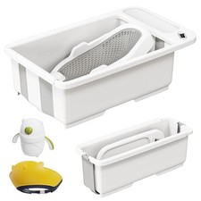 Collapsible Baby Bathtub with Smart Temperature Display  Bath Stand, Portabl...