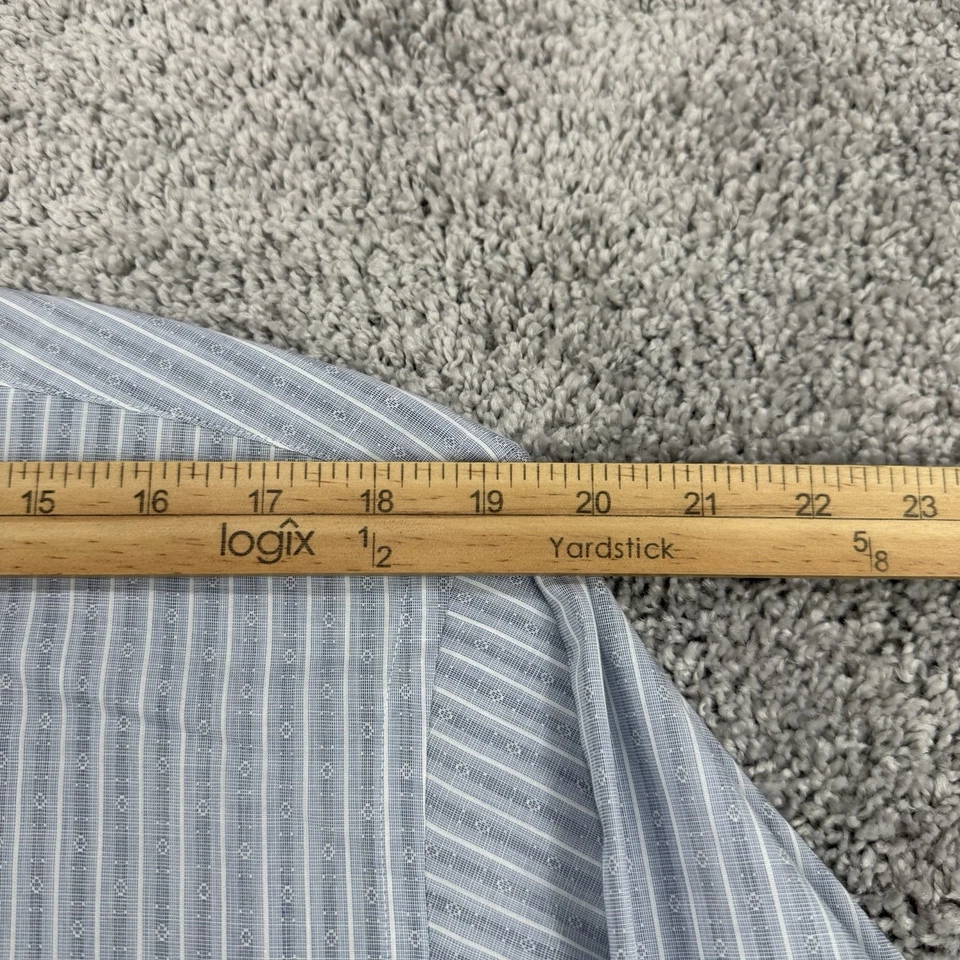 Camisa Christian Dior Monsieur masculina 16,5-32/33 listras vintage anos 90 feita nos EUA LS - Imagem 3 de 4