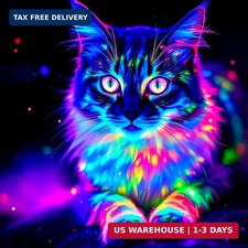 Diamond Art Kits for Adults Cat, DIY 5D Diamond Painting Kit for Beginners, Anim