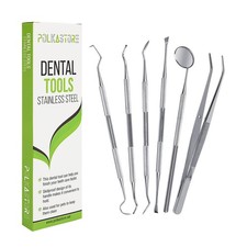 Tools, 6 - Pack Stainless Steel Teeth Cleaning Kit - Dental Scraper, Pick