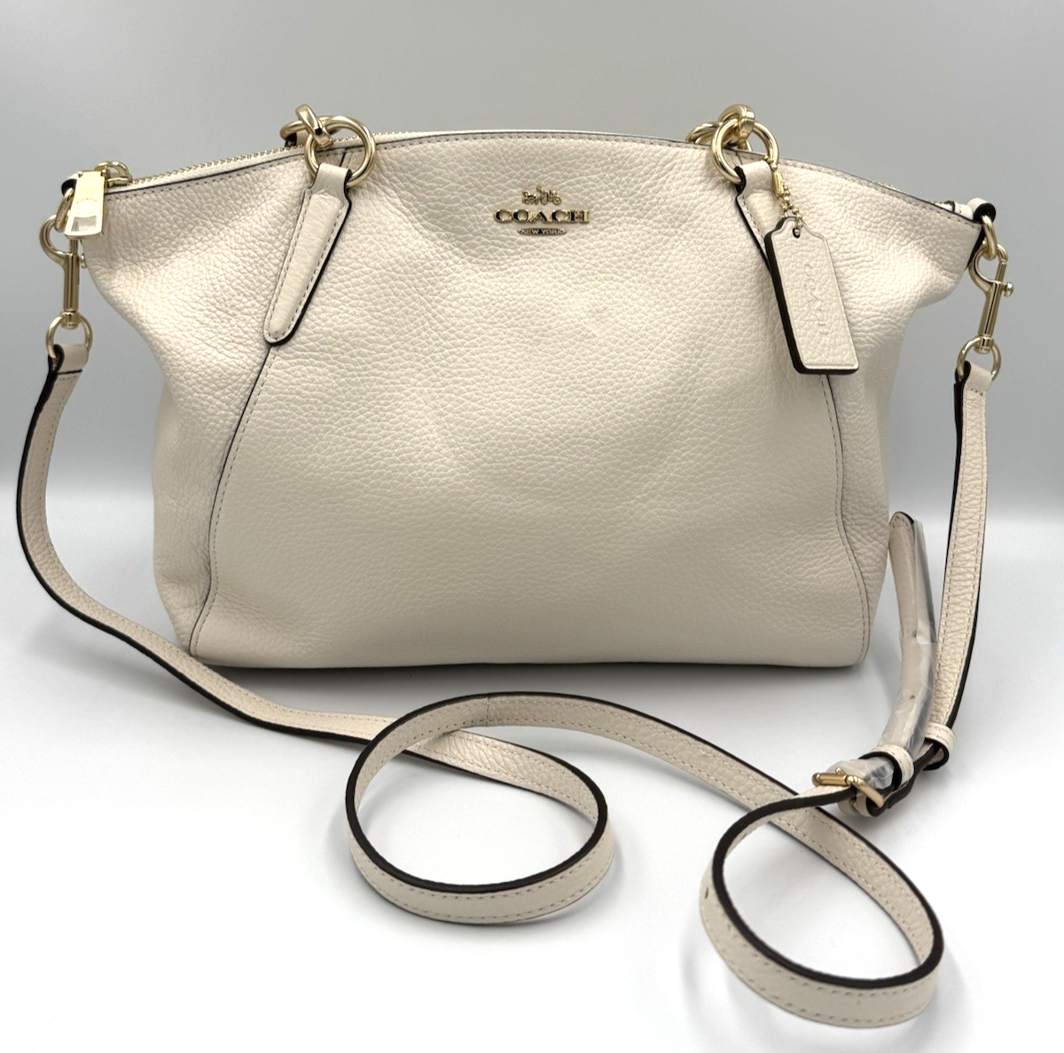 Coach Small Kelsey Satchel Pebbled Leather chalk F28993 MSRP $298