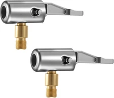 Bewudy 2PCS Lock On Air Chuck Tire Inflator Hose Adapter, Metal Locking Tire Chu