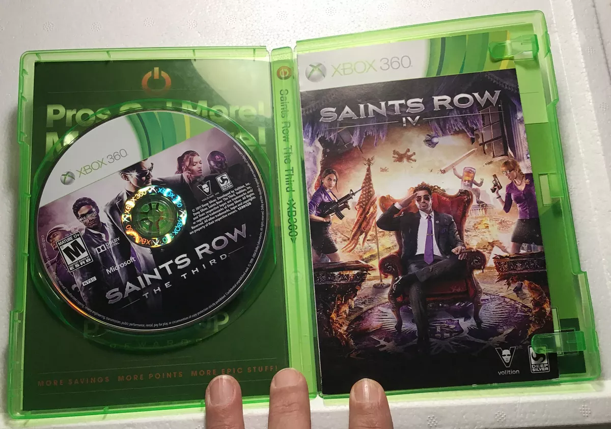 Saints Row: The Third (Microsoft Xbox 360, 2011) + Saints row 4 - Lot of 2  games 752919553176