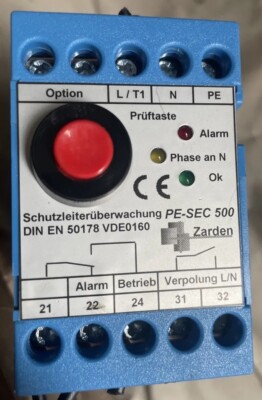 Zarden PE-SEC 500-NV, 500NV, PESEC500, Schutzleiterüberwachung, 929.415-05,