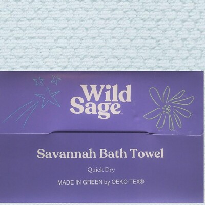 3 new Wild Sage Savannah Quick Dry 30x54-inch BATH Towels - MOONLIGHT JADE color