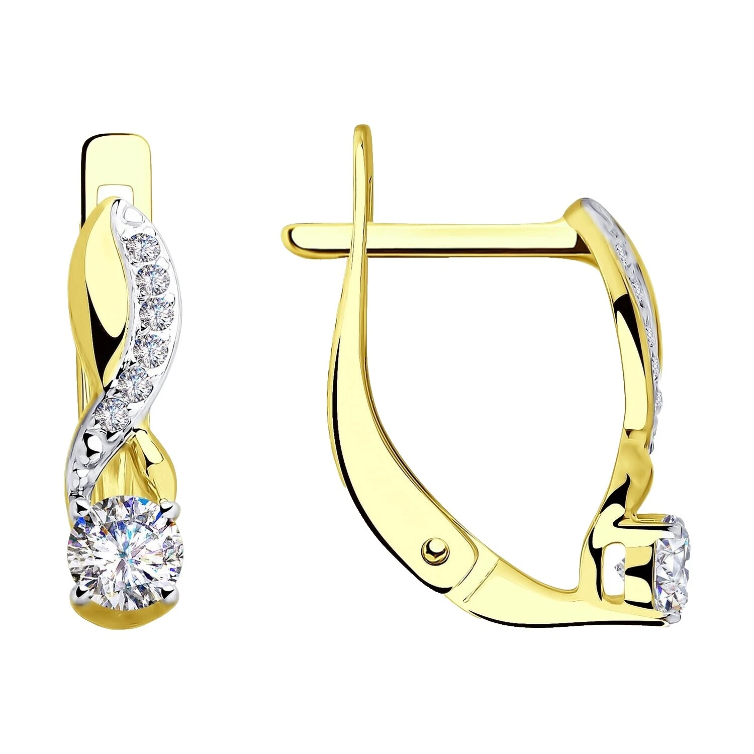 Zirconia cúbica Zirconia Cúbica Huggie Pendientes de Moda