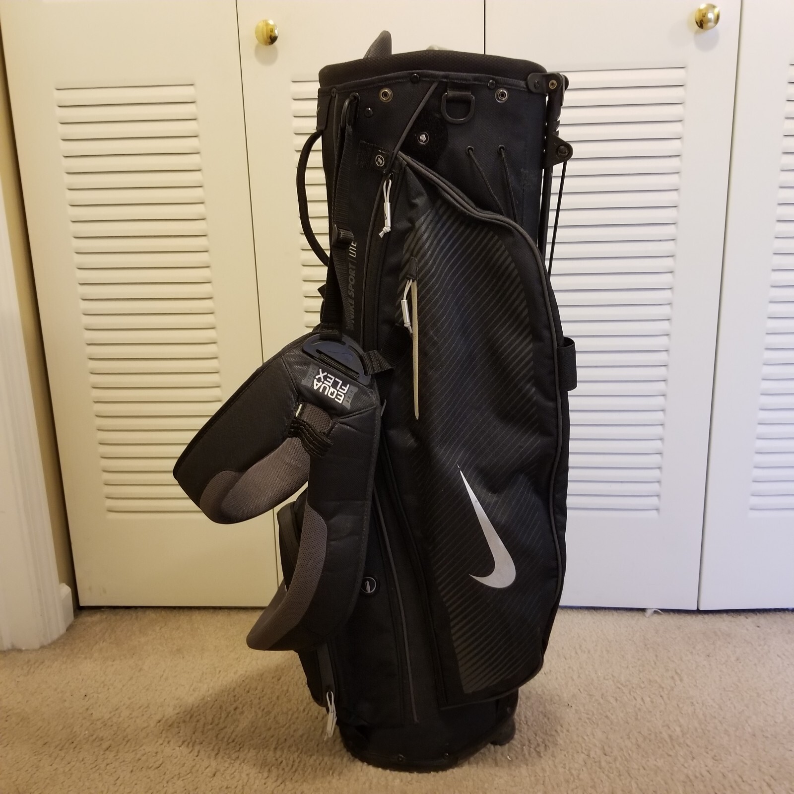 Nike Sport Lite Golf Stand Bag Carry Strap 5 Way Divider Blue