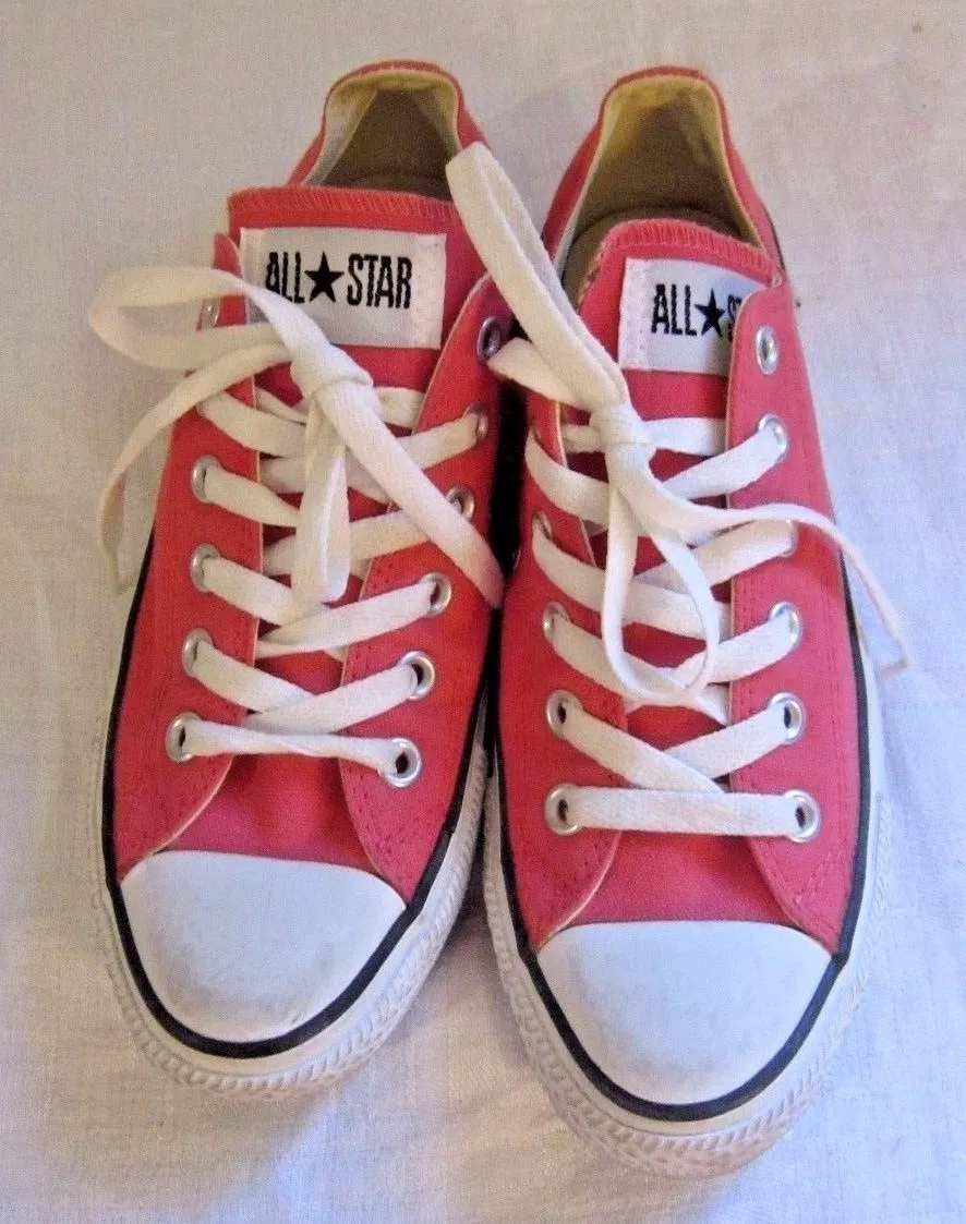 Independencia Memoria sugerir Converse All Star Chuck Tar Dark Pink/ Coral Canvas Shoes Sneakers Unisex  M5 W7 | eBay