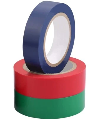 GENERIC 3X Heavy Duty PVC Strong Tape Electrical Insulating Multi Purpose Black or MIX
