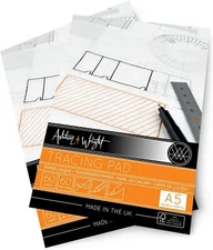 Ashton and Wright - A5 Tracing Pad - 60gsm Paper - 60 Sheets - Pack of 2