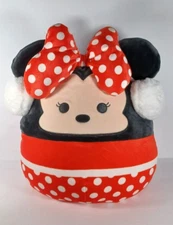 Squishmallows Disney's Minnie Mouse With Earmuffs Winter Red Plush 14"