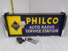 Philco Auto Radio service Station LED Display lighted sign lightbox Wall Light