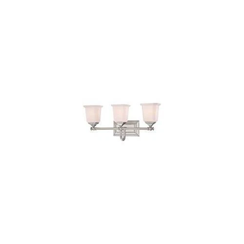 Quoizel NL8603BN Glass Wall Sconce Lighting Shades 3 Light 225 Watt Nickel - Picture 3 of 10
