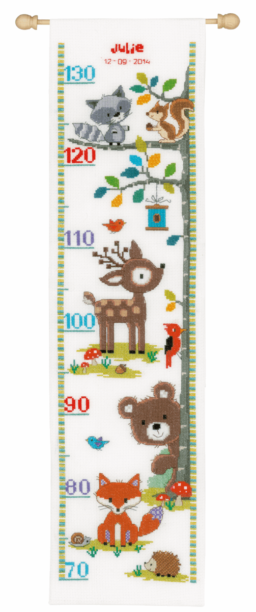 B&Q -  H/chart Forest AnimalCounted Cross Stitch Height Chart: Forest Animals IiVervaco - Image 3