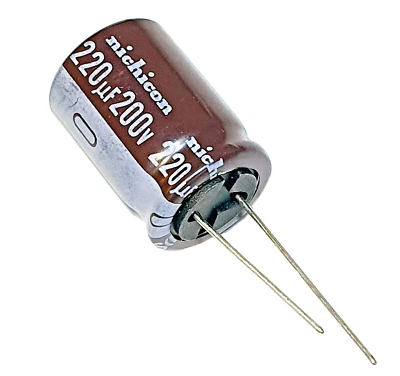 [1 pc] 220uF 200v nichicon (Japan) CS 105C, High Reliability 10,000hrs-ref:d476