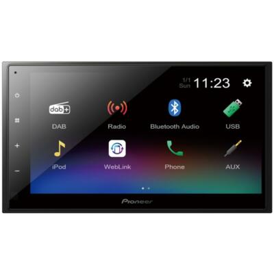 Pioneer DMH-A340DAB 6,8'' Doppel DIN Bluetooth WebLink USB DAB Radio Autoradio