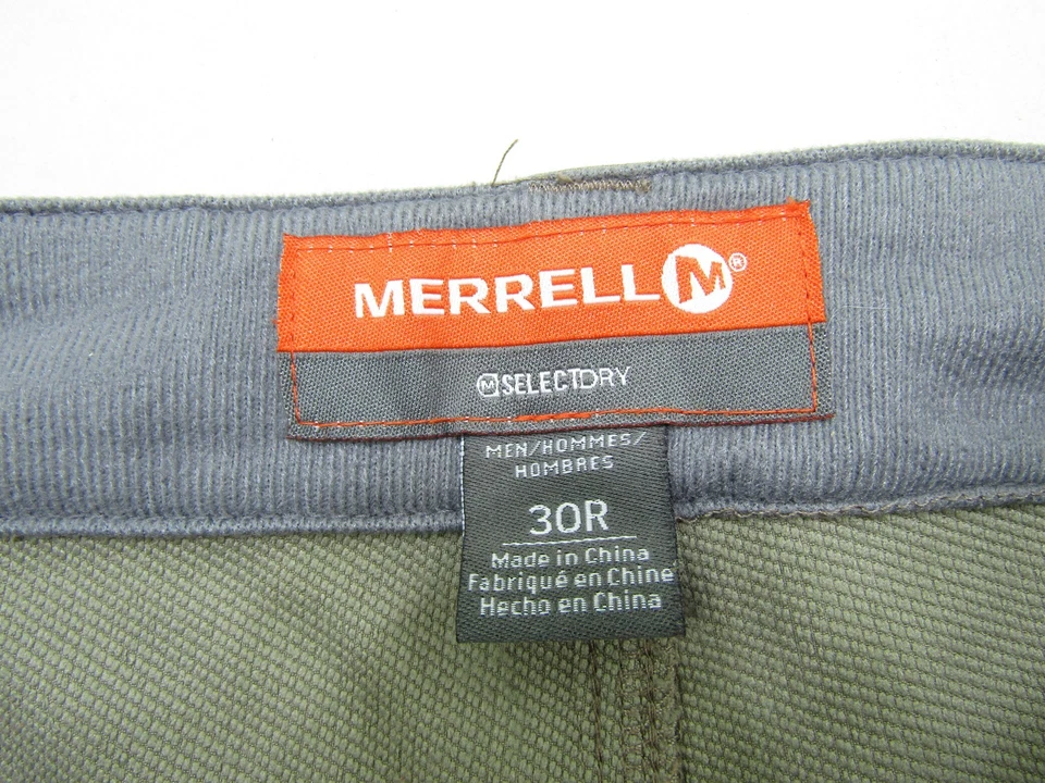 Pantalones Secos Merrell Select Para Hombres 30R Caqui Cremallera Gorpcore Atlético Senderismo Bolsillos Foto 2 de 4