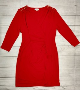 calvin klein red wrap dress