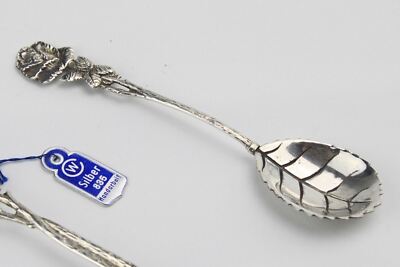 Christoph Widmann Spoons Rose Of Hildesheim 835 Silver Leaf Shaped