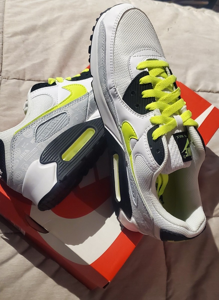Size 9 - Nike Air Max 90 Reflective Logo - White Volt | eBay display picture 1