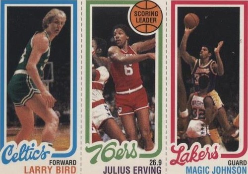 1996-97 Topps Finest Bird Erving Magic reprint #22 Chrome PSA