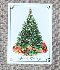 Nancy Fullenwider Christmas Tree Holiday Card Junk Journaling Framable