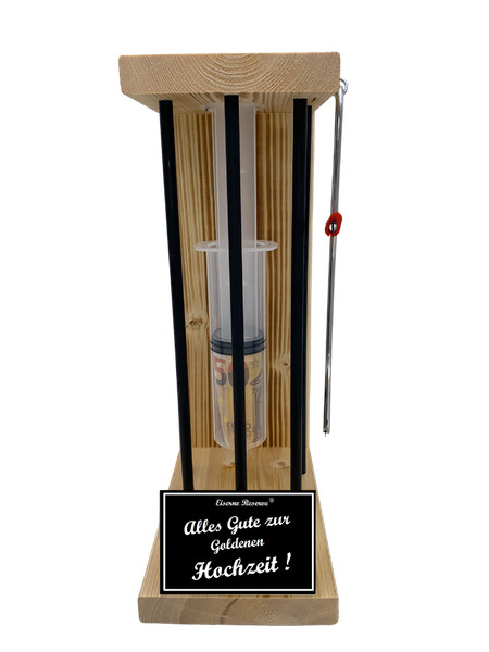 Eiserne Reserve - Geldgeschenk Spritze - Alles Gute Zur Goldenen Hochzeit - Gold-image