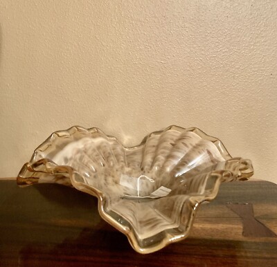 Vintage Mouth Blown Glass Murano Linea Astuni Italy 5  Tall