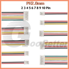 JST-PH 2.0mm Pitch Female Plug Connector Cable Wire 2 3 4 5 6 7 8 9 10 Pin 30CM