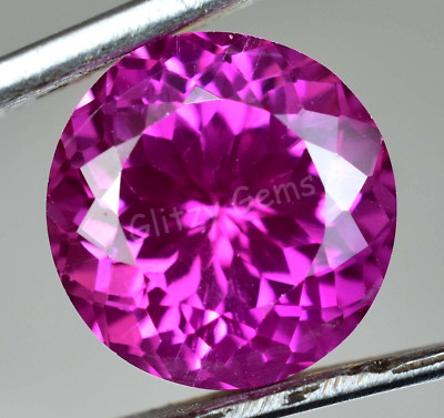 16.55 Ct Natural Rose Red Ruby Round Certified Flawless Loose Gemstone