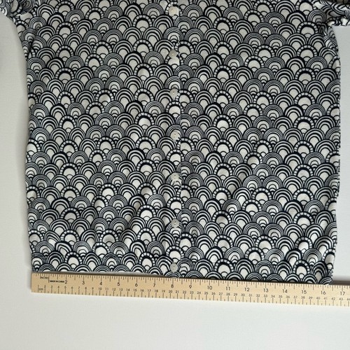 Talbots Womens Geometric Print Button Front Cardigan Navy and White Sz M Classic - Picture 12 of 12