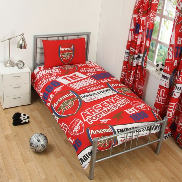 Arsenal Patch Football Duvet Cover Quilt Bedding Set Single For