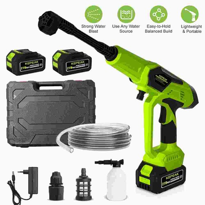 #ad KEPEAK Cordless 1450PSI Portable Power Washer with 6 in 1 Nozzle amp; 2 Batteries $54.98