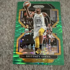 2022-23 Prizm WNBA Brittney Sykes Green Pulsar /25 Sparks #151