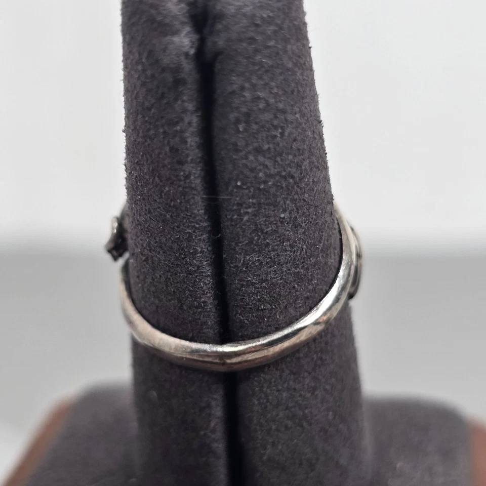Anillo Vintage Ammolita Piedras Preciosas Plata de Ley 925 Artesanal Hoja de Cóctel Talla 7 Foto 4 de 4